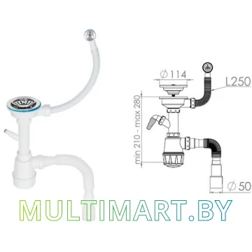 Кухонная мойка AV Engineering Unit AVE550500WTA (белый) картинка 6